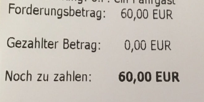 Beim Schwarzfahren erwischt